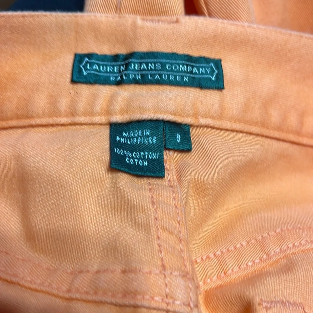 Orange capris size 8 Ralph Lauren jeans 22” inseam - Picture 5 of 5